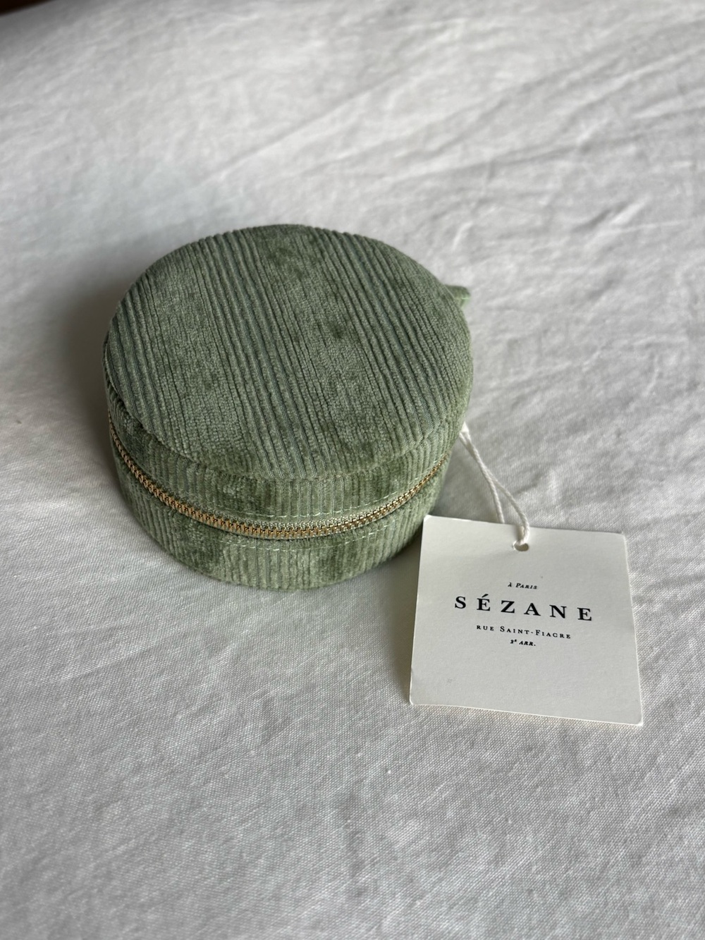 Sezane Jewelry Case Corduroy Velvet